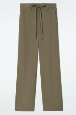 Fashion COS SZEROKIE SPODNIE Z TROCZKIEM