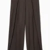 Discount COS SZEROKIE SPODNIE Z ZAKŁADKAMI – RELAXED FIT