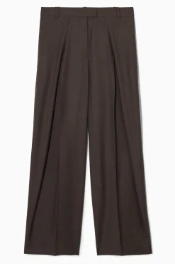 Discount COS SZEROKIE SPODNIE Z ZAKŁADKAMI – RELAXED FIT