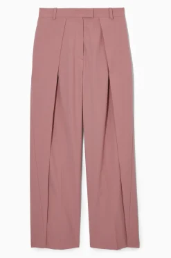 Best COS SZEROKIE SPODNIE Z ZAKŁADKAMI – RELAXED FIT