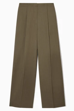 Clearance COS SZEROKIE WEŁNIANE SPODNIE – RELAXED FIT