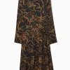 Fashion COS SZMIZJERKA MIDI Z NADRUKIEM
