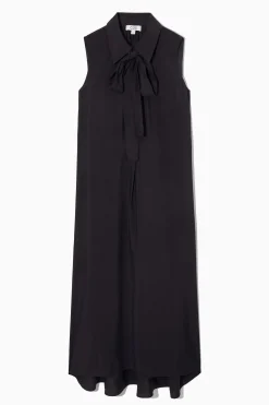 Clearance COS SZMIZJERKA MIDI Z WIĄZANIEM BEZ RĘKAWÓW