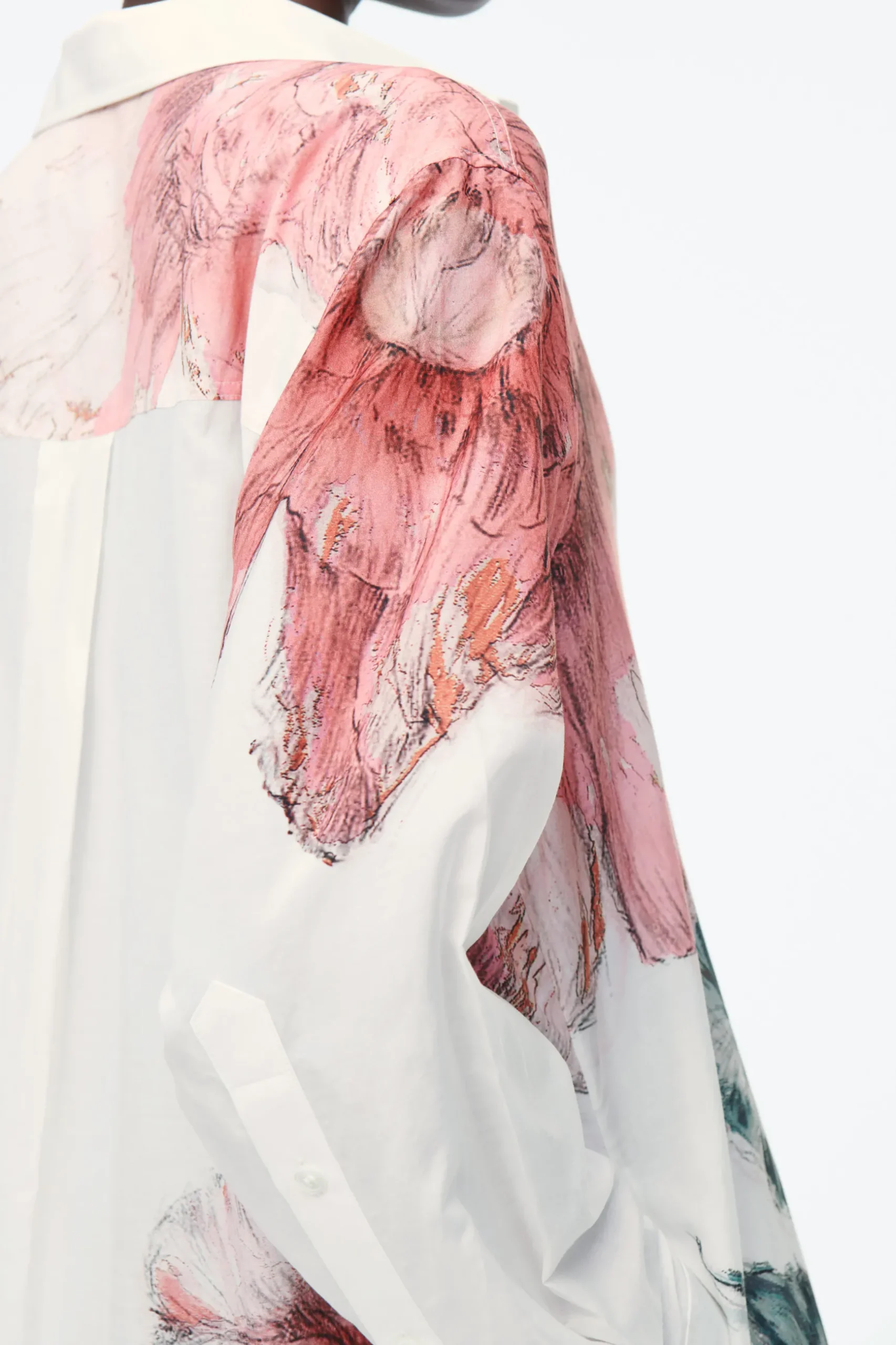 New COS SZMIZJERKA Z KWIATOWYM NADRUKIEM OVERSIZE