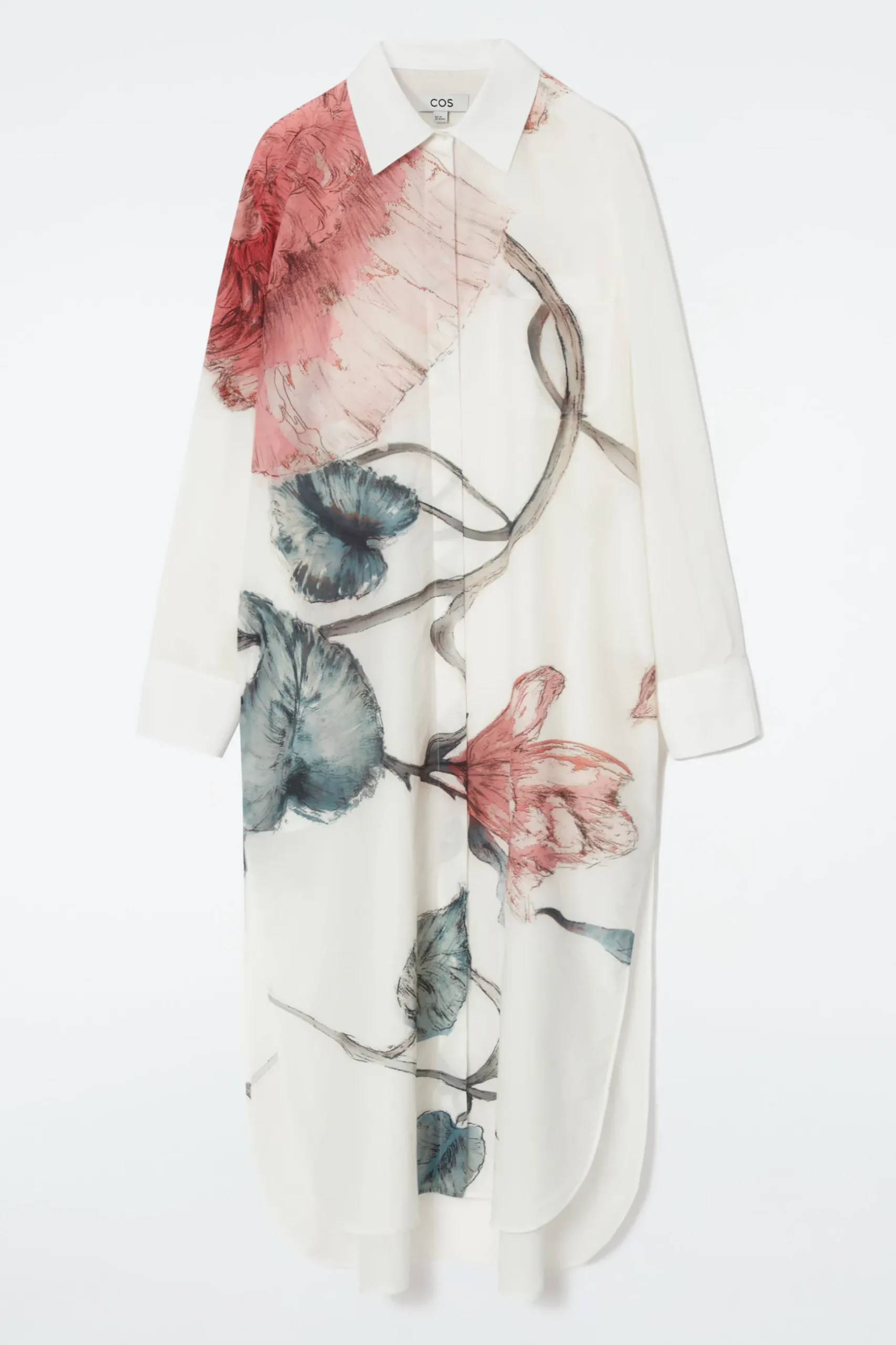 New COS SZMIZJERKA Z KWIATOWYM NADRUKIEM OVERSIZE