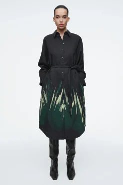 Fashion COS SZMIZJERKA Z PASKIEM I NADRUKIEM