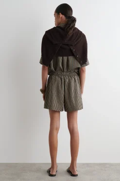 Fashion COS SZORTY W PASKI Z TKANINY SEERSUCKER