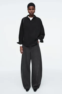 Best COS SZTRUKSOWA KOSZULA Z PÓŁPLISĄ – RELAXED FIT