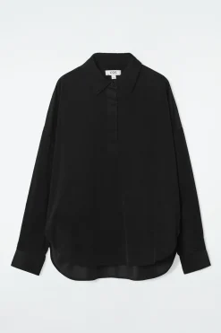 Best COS SZTRUKSOWA KOSZULA Z PÓŁPLISĄ – RELAXED FIT