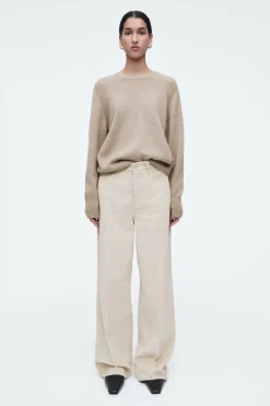 New COS SZTRUKSOWE JEANSY „TIDE” Z SZEROKIMI NOGAWKAMI