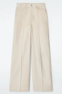 New COS SZTRUKSOWE JEANSY „TIDE” Z SZEROKIMI NOGAWKAMI