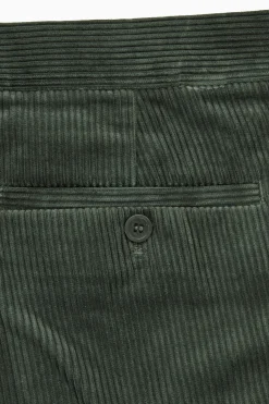 New COS SZTRUKSOWE SPODNIE CHINOS Z PROSTYMI NOGAWKAMI Ciemnozielony
