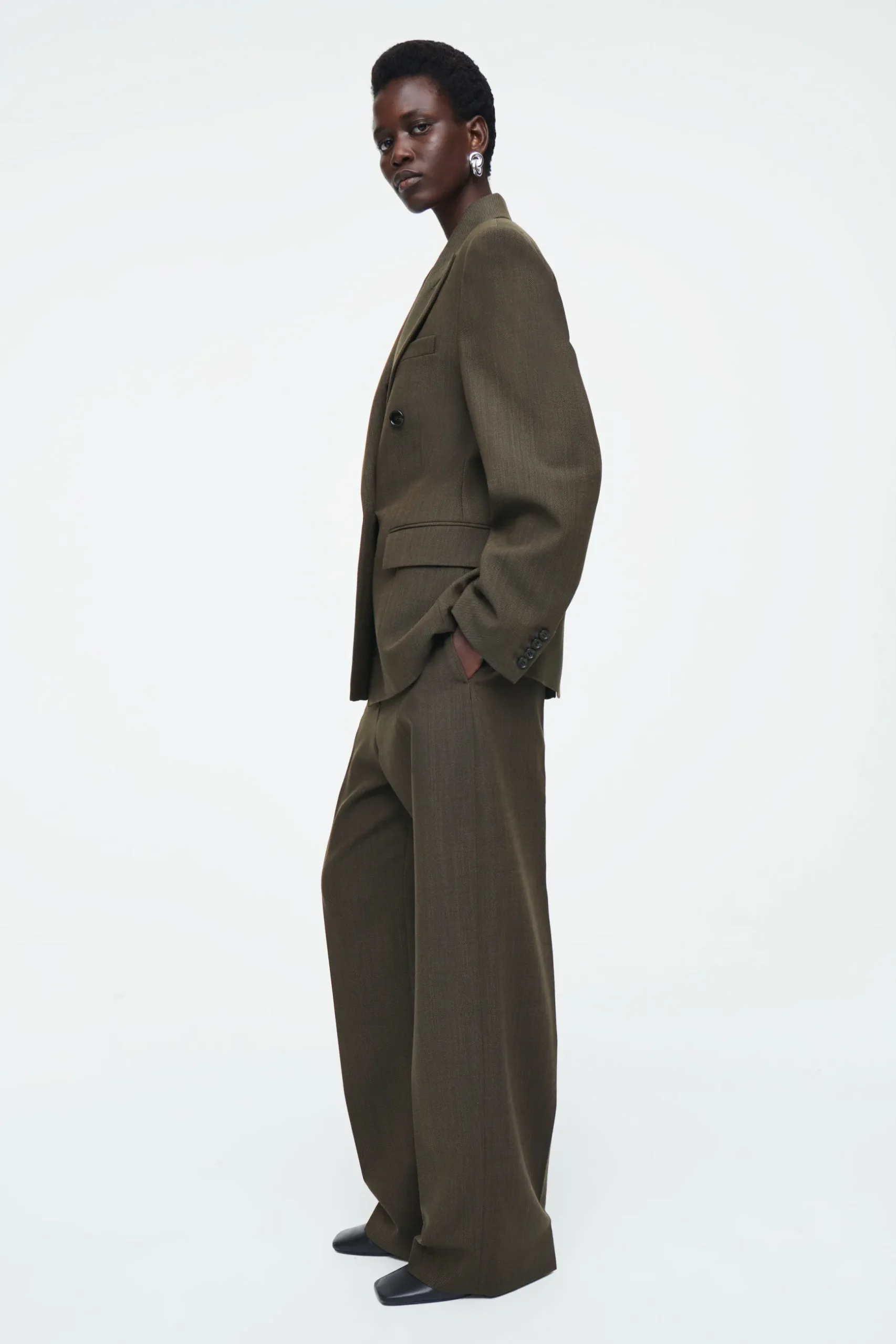 Online COS TALIOWANA DWURZĘDOWA MARYNARKA Z WEŁNĄ – SLIM FIT