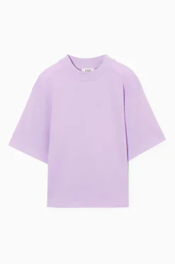 Fashion COS TALIOWANY T-SHIRT Z WYSOKIM DEKOLTEM