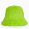 Clearance COS TEXTURED KNITTED BUCKET HAT Green