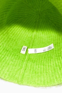 Clearance COS TEXTURED KNITTED BUCKET HAT Green