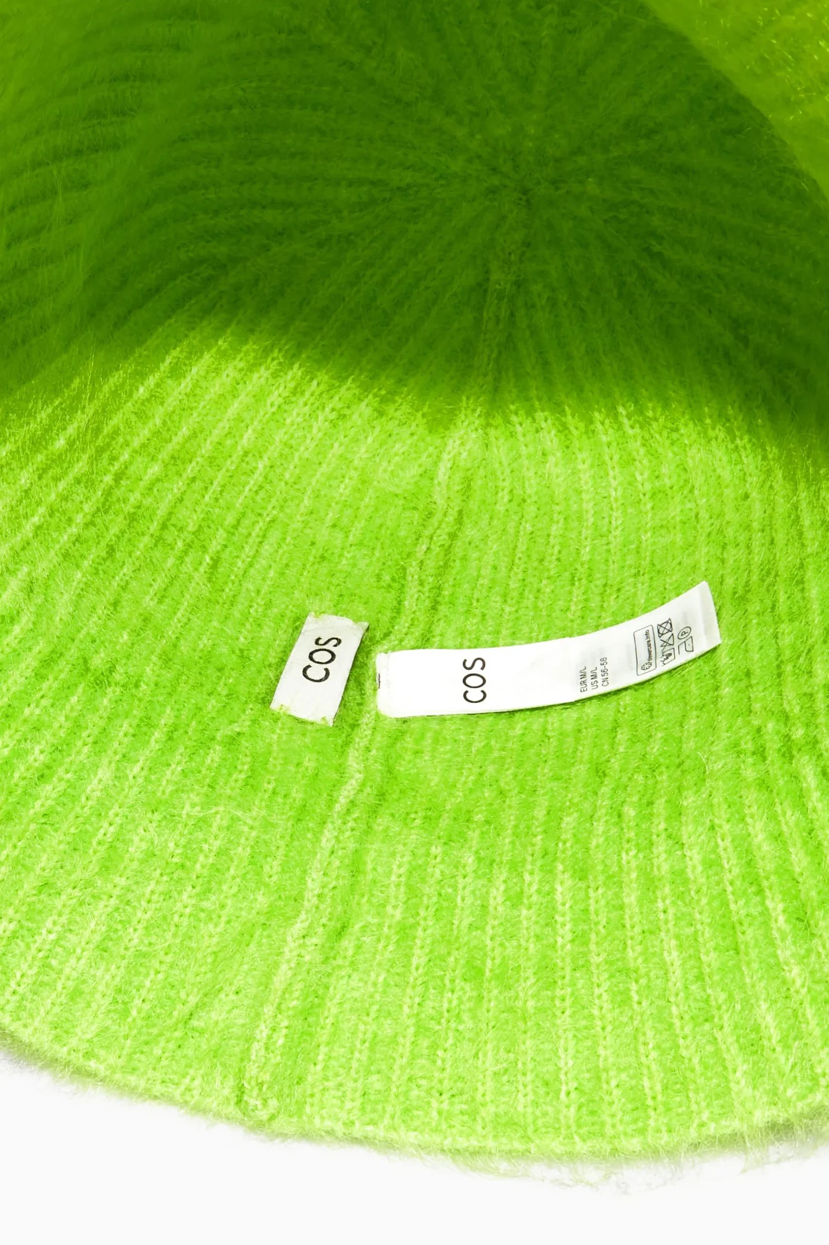 Clearance COS TEXTURED KNITTED BUCKET HAT Green