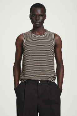 Sale COS TEXTUREDKNIT STRIPED COTTON TANK TOP