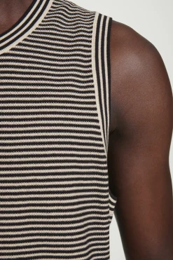Sale COS TEXTUREDKNIT STRIPED COTTON TANK TOP