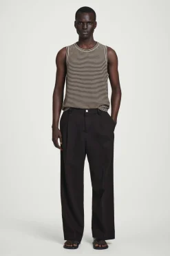 Sale COS TEXTUREDKNIT STRIPED COTTON TANK TOP