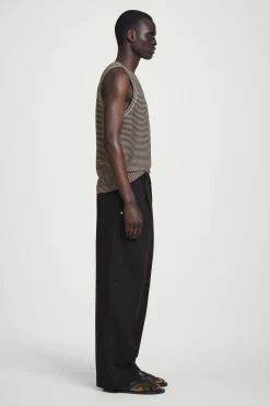 Sale COS TEXTUREDKNIT STRIPED COTTON TANK TOP