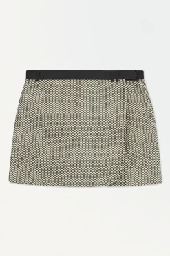 Online COS THE BELTED RAFFIA MINI SKIRT