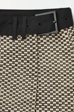 Online COS THE BELTED RAFFIA MINI SKIRT