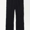 Hot COS THE CRINKLED BARRELLEG TROUSERS Navy