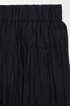 Hot COS THE CRINKLED BARRELLEG TROUSERS Navy