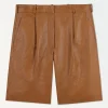 Discount COS THE EMBOSSEDLEATHER BERMUDA SHORTS