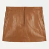 Best COS THE EMBOSSEDLEATHER MINI SKIRT