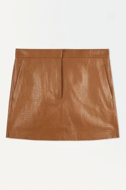 Best COS THE EMBOSSEDLEATHER MINI SKIRT