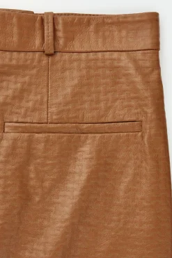 Best COS THE EMBOSSEDLEATHER MINI SKIRT