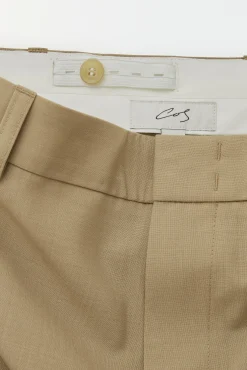 Clearance COS THE STRAIGHTLEG WOOL TROUSERS Beige