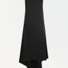 New COS THE VNECK LINEN MAXI DRESS