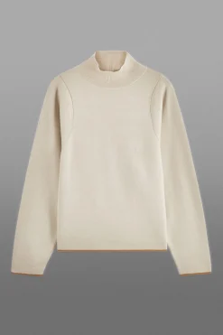Sale COS THE WAISTED WOOL MOCKNECK JUMPER