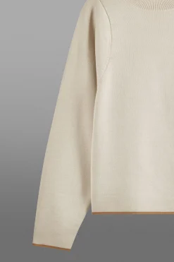 Sale COS THE WAISTED WOOL MOCKNECK JUMPER