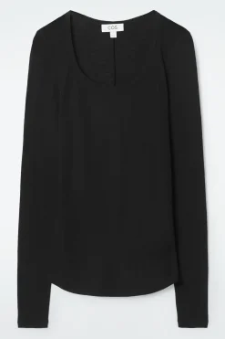 Clearance COS TOP Z DŁUGIM RĘKAWEM Z WEŁNY MERYNOSOWEJ