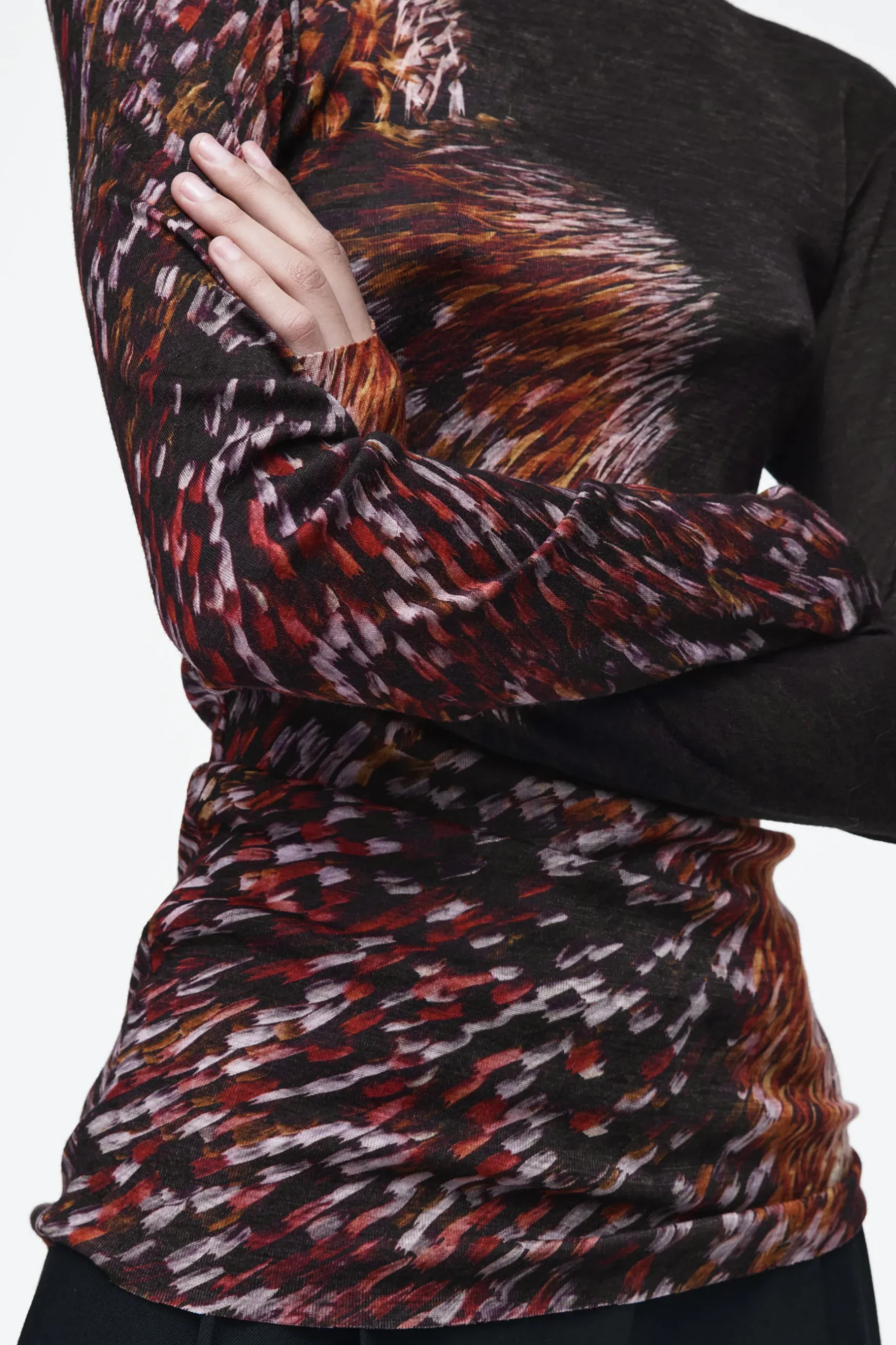 Fashion COS TOP Z WEŁNY MERYNOSOWEJ Z PÓŁGOLFEM