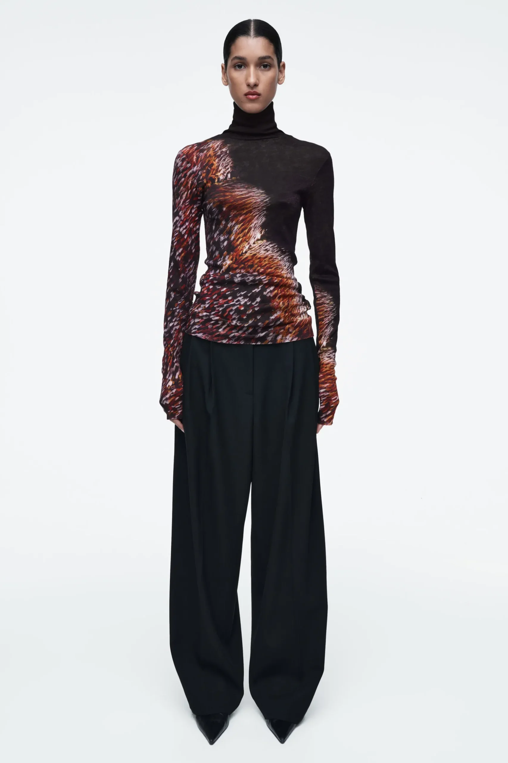 Fashion COS TOP Z WEŁNY MERYNOSOWEJ Z PÓŁGOLFEM