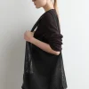 New COS TOREBKA TYPU TOTE BAG Z TKANINY SIATECZKOWEJ Czarny