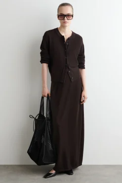 New COS TOREBKA TYPU TOTE BAG Z TKANINY SIATECZKOWEJ Czarny