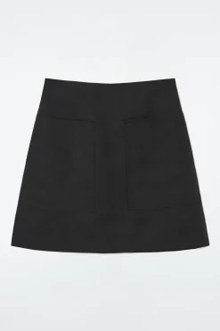 Sale COS TRAPEZOWA LNIANA SPÓDNICZKA MINI