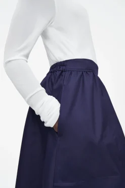 Fashion COS TRAPEZOWA SPÓDNICA MIDI Z ZEBRANYM MATERIAŁEM