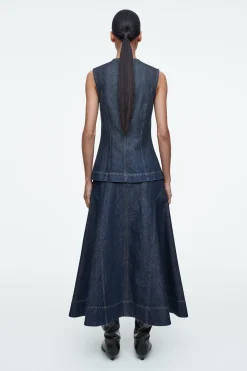 Best COS TRAPEZOWA SPÓDNICA MIDI Z SUROWEGO DENIMU