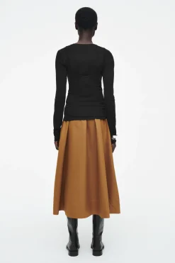 Discount COS TRAPEZOWA SPÓDNICA MIDI Z ZEBRANYM MATERIAŁEM