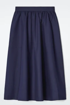 Fashion COS TRAPEZOWA SPÓDNICA MIDI Z ZEBRANYM MATERIAŁEM