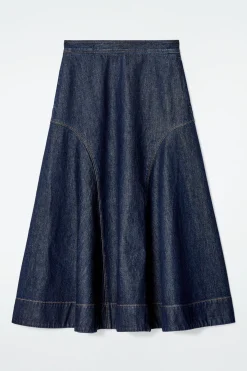 Best COS TRAPEZOWA SPÓDNICA MIDI Z SUROWEGO DENIMU