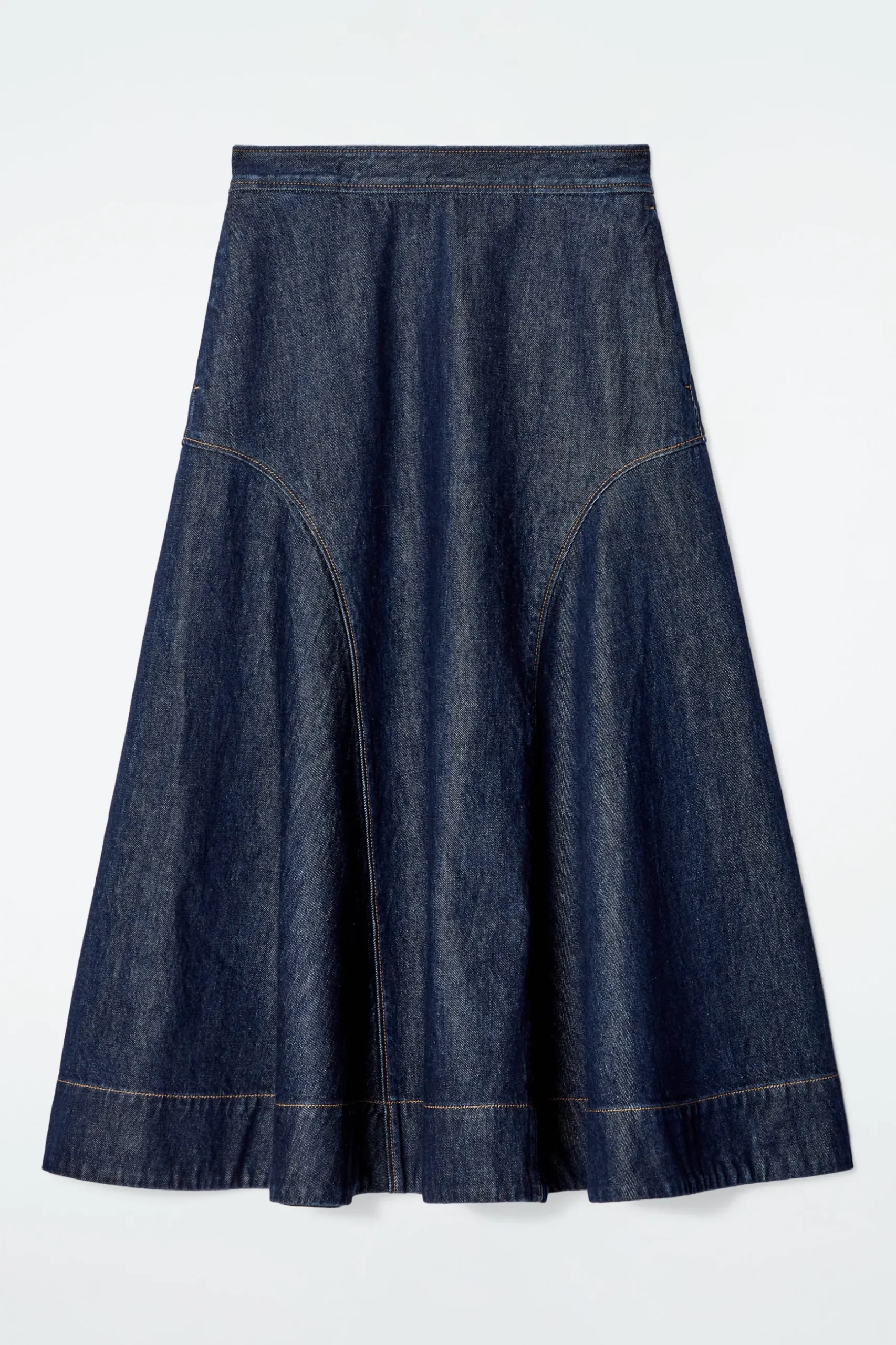 Best COS TRAPEZOWA SPÓDNICA MIDI Z SUROWEGO DENIMU