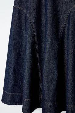 Best COS TRAPEZOWA SPÓDNICA MIDI Z SUROWEGO DENIMU